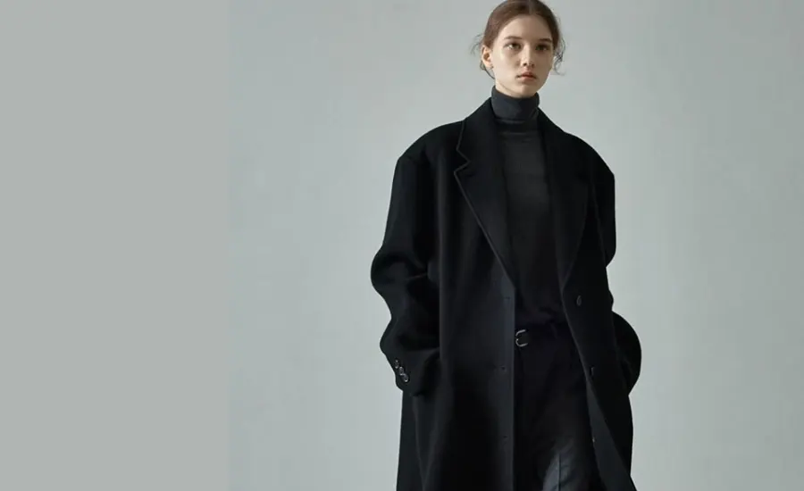 کت مشکی زنانه با کمربند