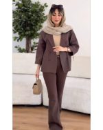 کت تک کوتاه زنانه لینن شیلا - تصویر 3