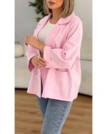 کت تک کوتاه زنانه لینن شیلا - تصویر 2