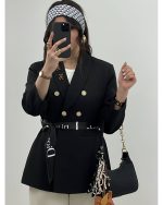 کت تک کوتاه زنانه شاینی - تصویر 12