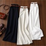 شلوار زنانه بگ کتان حنا