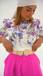 شومیز شلوار زنانه مدل پروانه - تصویر 3