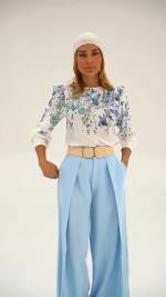 شومیز شلوار زنانه مدل پروانه - تصویر 2