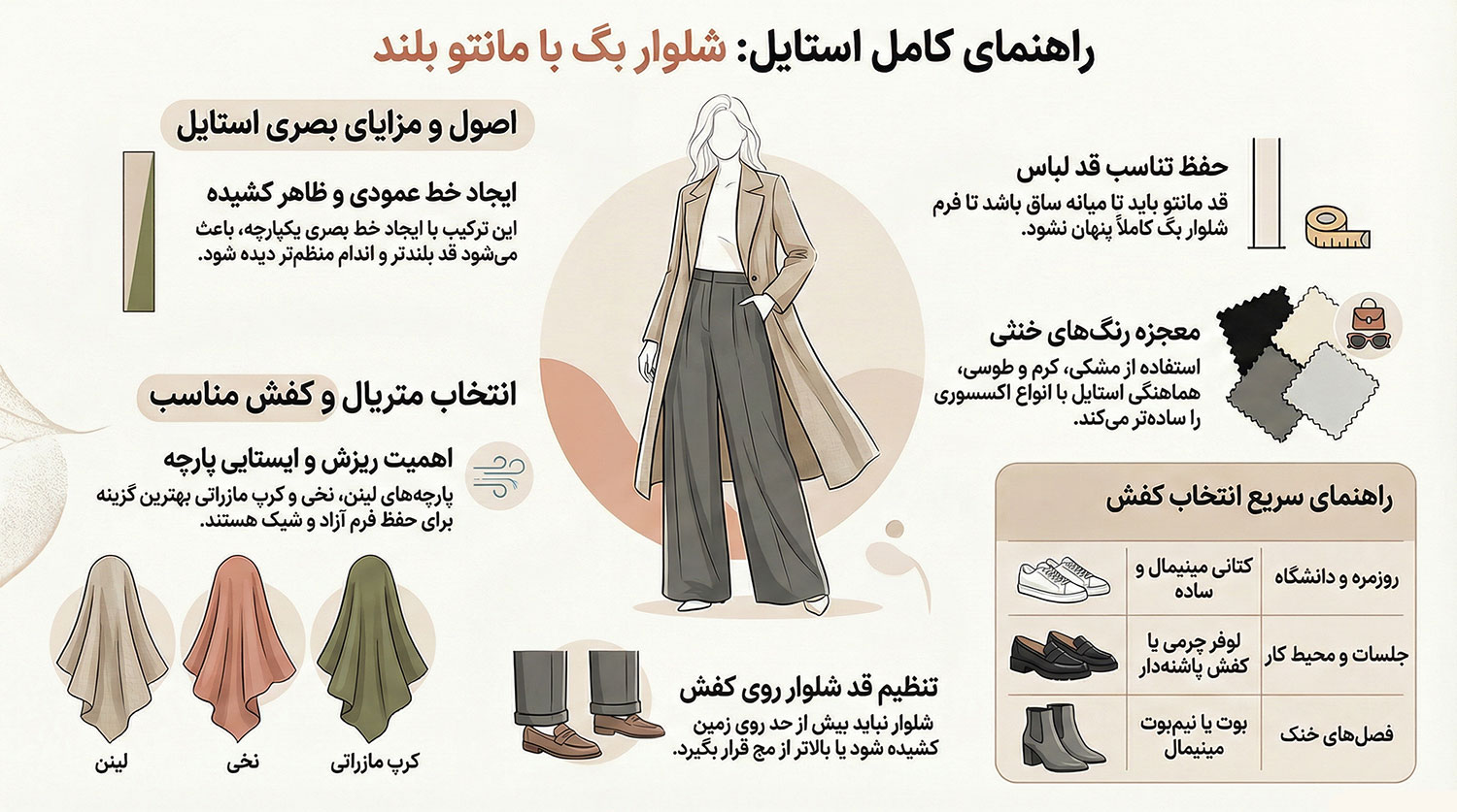 راهنمای خرید شلوار بگ با مانتو بلند