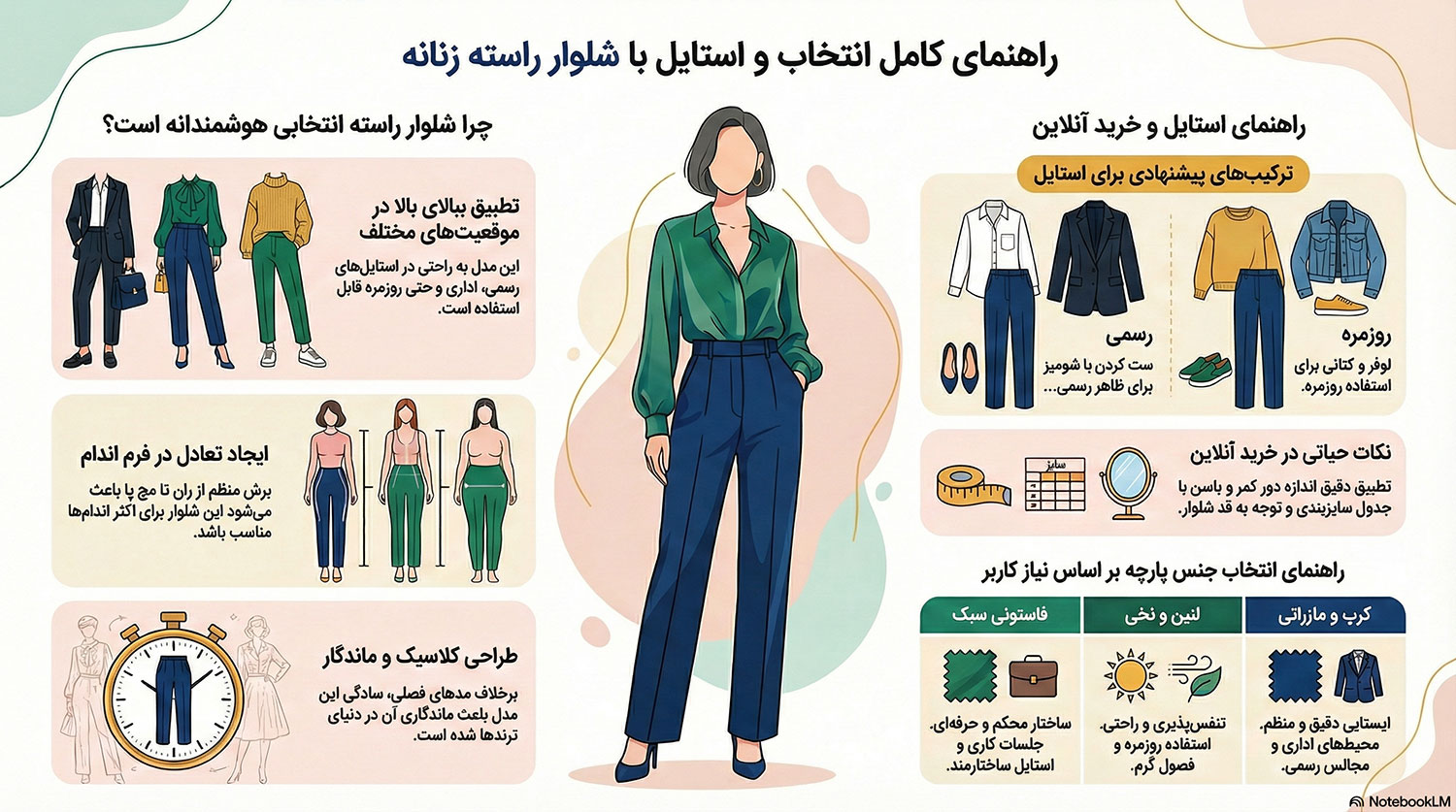 راهنمای خرید شلوار راسته زنانه