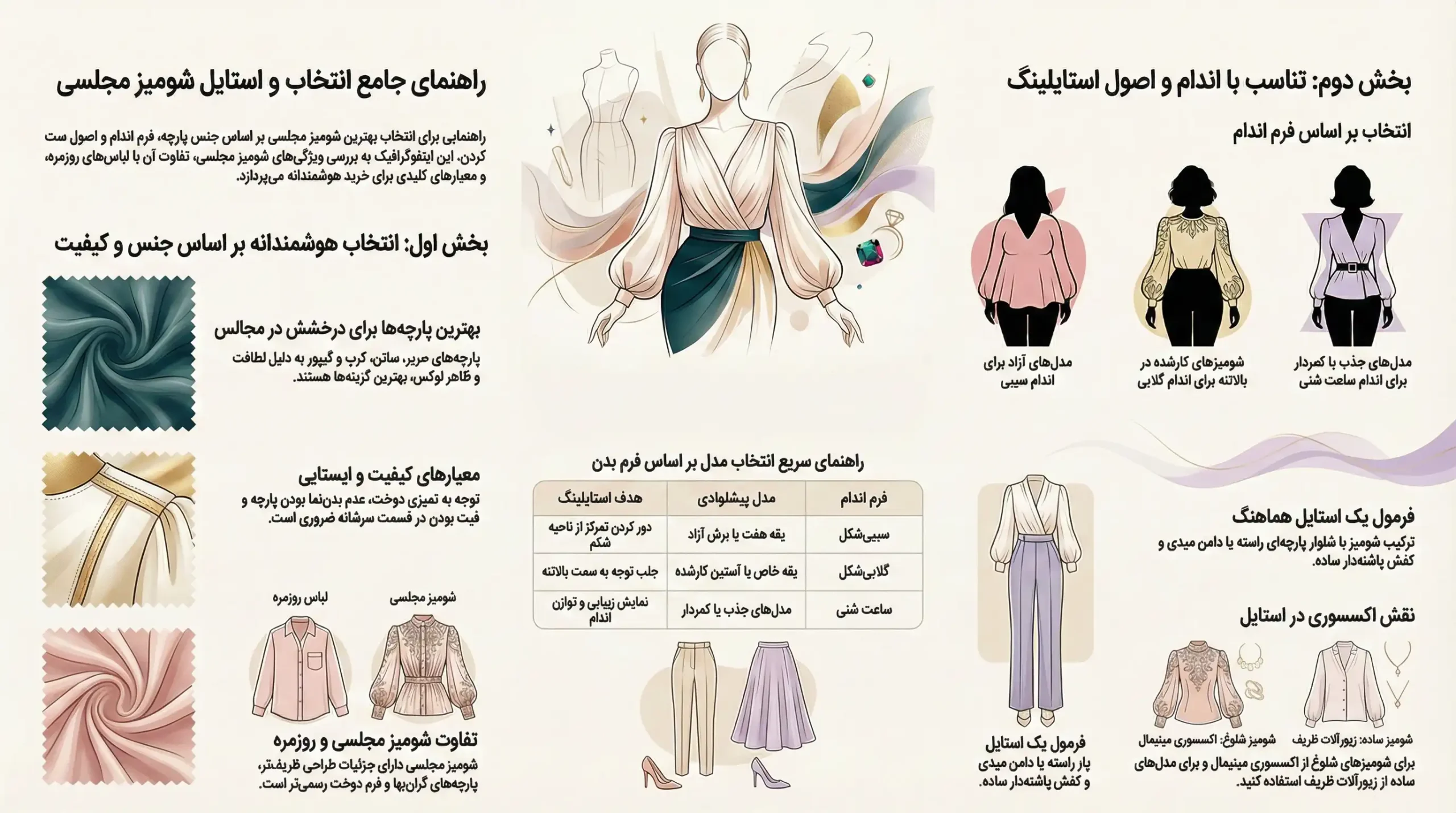 راهنمای خرید شومیز مجلسی