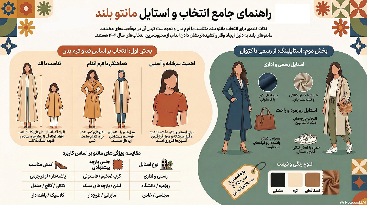 راهنمای خرید مانتو بلند