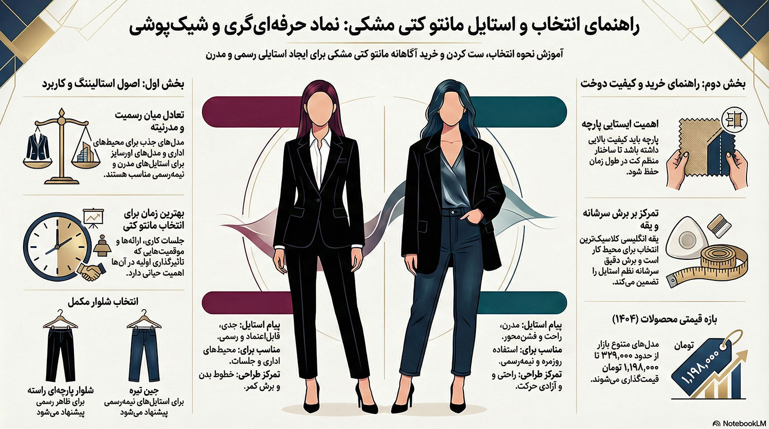راهنمای خرید مانتو کتی مشکی