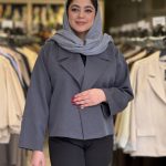 کراپ کت دخترانه تک دکمه