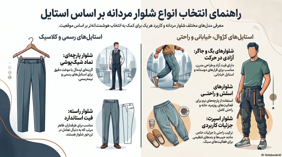 راهنمای انتخاب شلوار مردانه