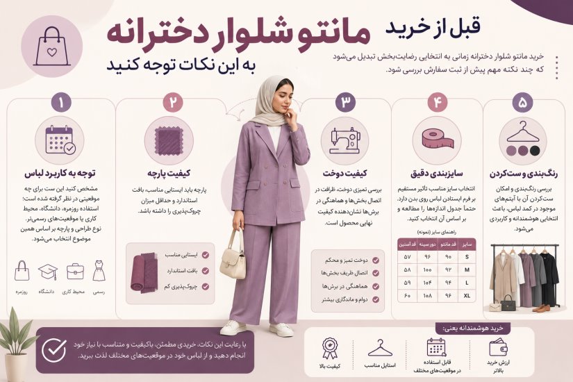 نکات مهم قبل از خرید مانتو شلوار