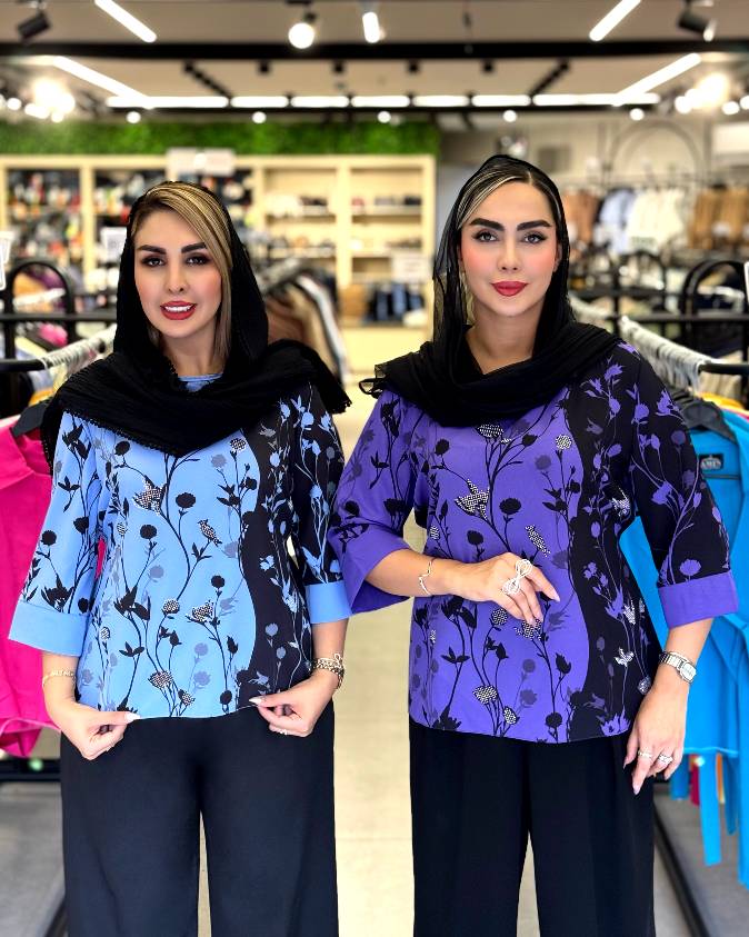 شومیز گلدار مجلسی زنانه چاپی شومیز گلدار مجلسی زنانه چاپی