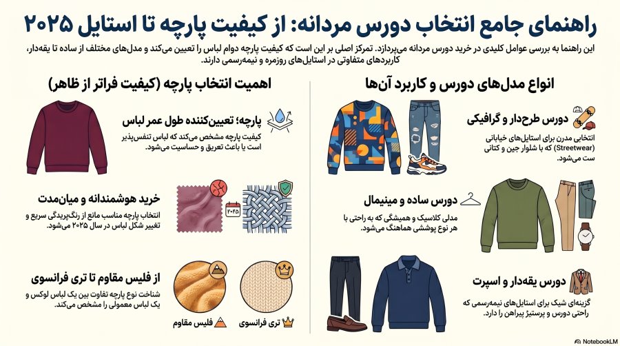 راهنمای انتخاب دورس مردانه