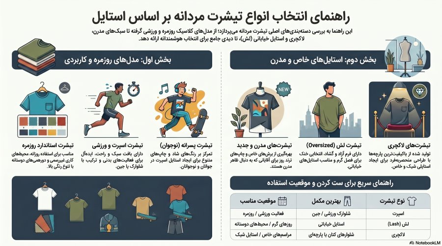راهنمای انتخاب تیشرت مردانه