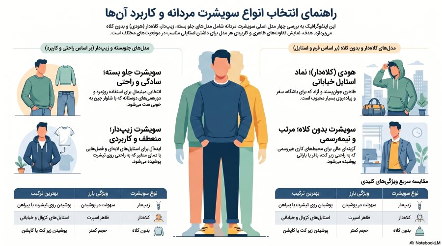 راهنمای خرید سوییشرت مردانه