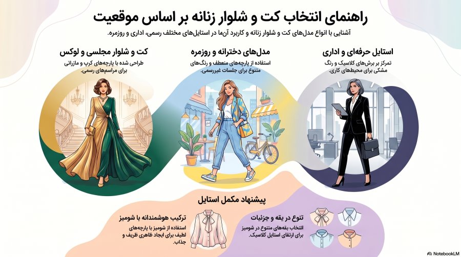 مدل های مختلف کت و شلوار زنانه