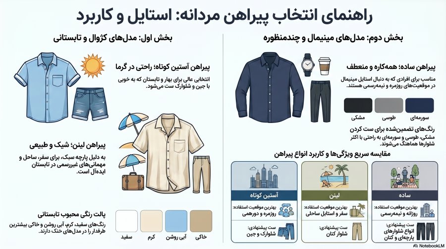 راهنمای خرید پیراهن مردانه
