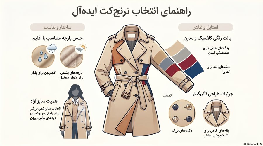 راهنمای انتخاب ترنچ کت مناسب