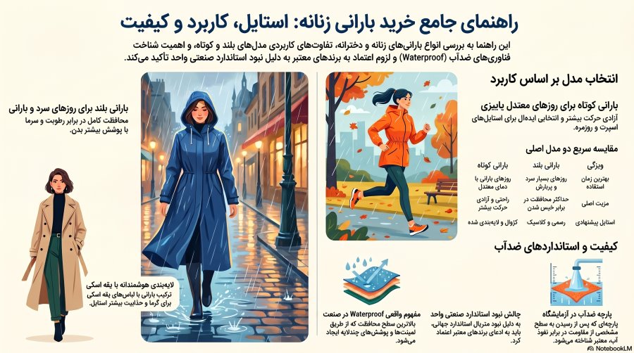 راهنمای خرید بارانی زنانه مناسب