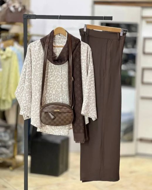 ست شومیز شلوار زنانه سرمه