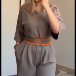 ست اسپرت تیشرت شلوار زنانه هرمی