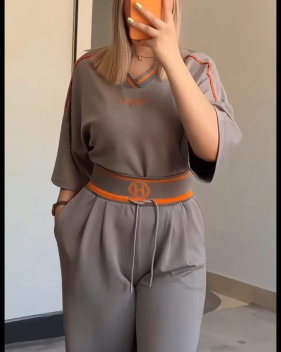 ست اسپرت تیشرت شلوار زنانه هرمی