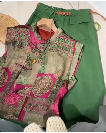 ست وست شلوار زنانه طبیعت
