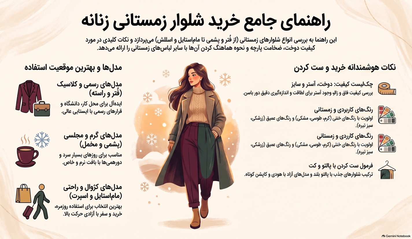 راهنمای خرید شلوار زمستانی زنانه