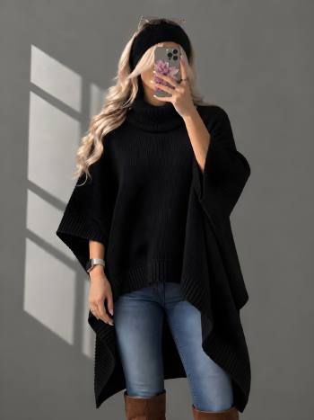پانچو بافت زنانه رزا - تصویر 4