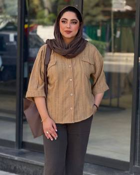 شومیز پیراهنی آستین کوتاه زنانه سوسن