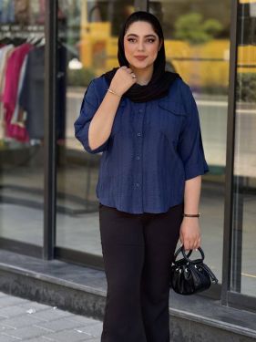 شومیز پیراهنی آستین کوتاه زنانه سوسن - تصویر 3