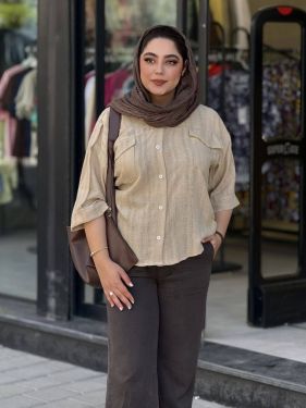 شومیز پیراهنی آستین کوتاه زنانه سوسن - تصویر 4