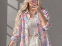 شومیز زنانه طرحدار سنبل