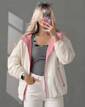 بارانی زنانه کوتاه کلاهدار رزا