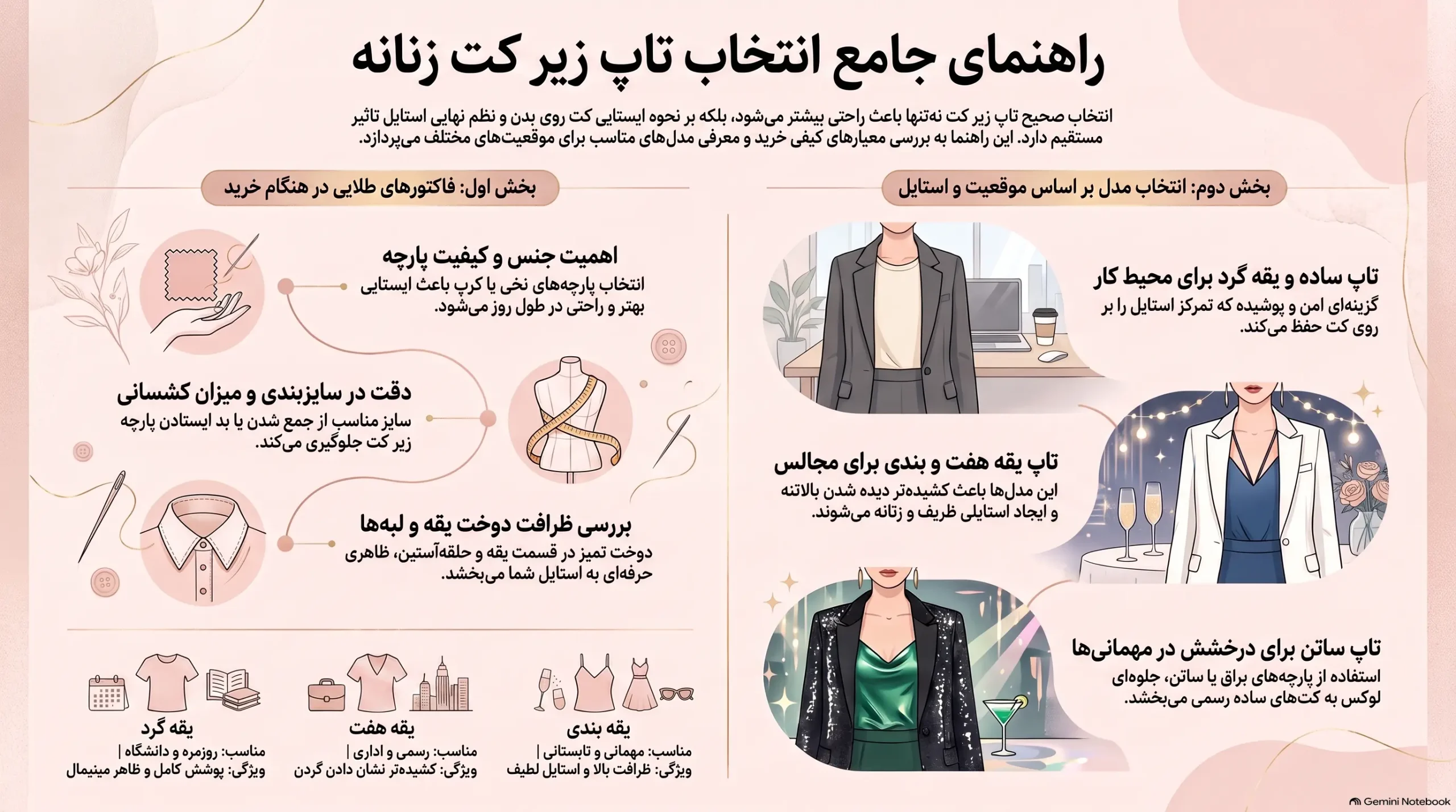 خرید تاپ زیر کت زنانه