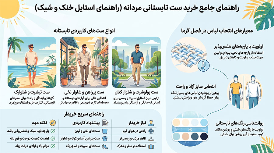 راهنمای انتخاب ست تابستانی مردانه