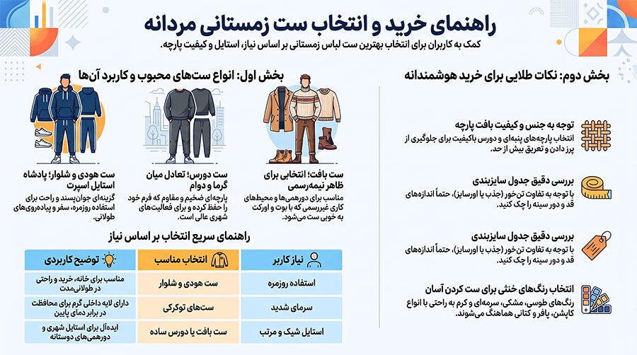 راهنمای انتخاب ست زمستانی مردانه