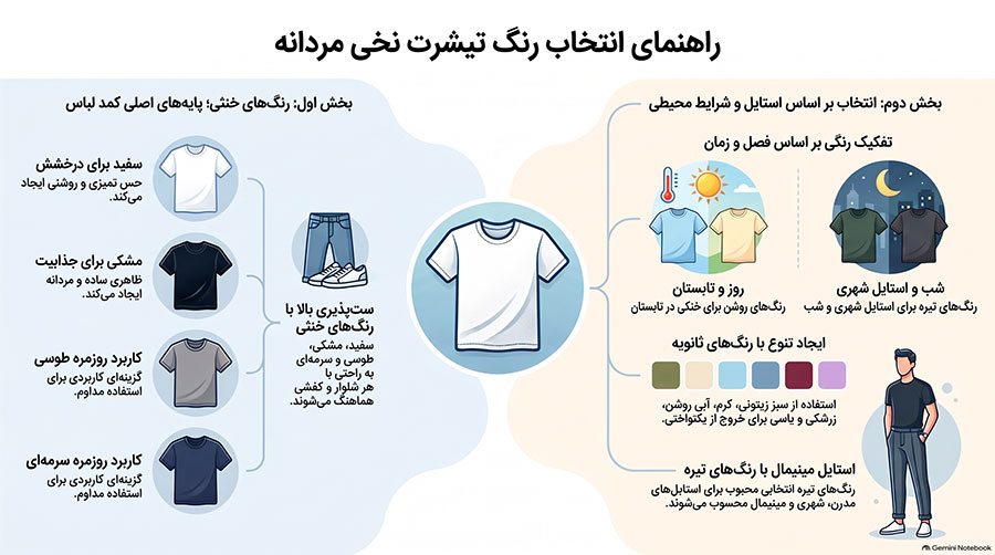 راهنمای خرید تیشرت نخی مردانه