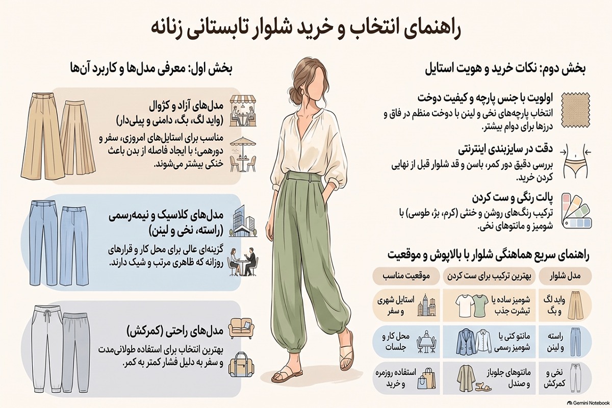 راهنمای خرید شلوار تابستانی زنانه
