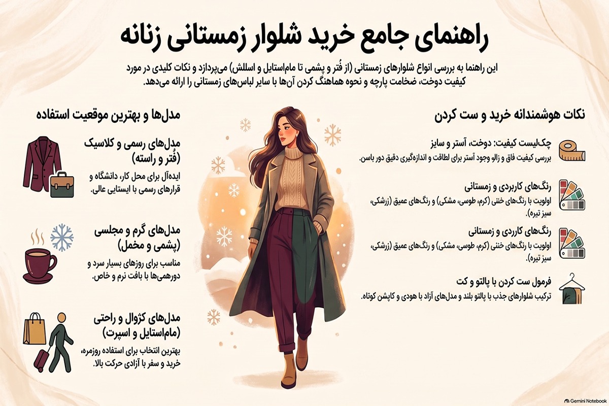 راهنمای خرید شلوار زمستانی زنانه