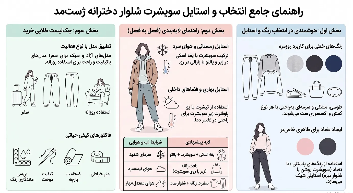 راهنمای ست کردن سویشرت شلوار دخترانه