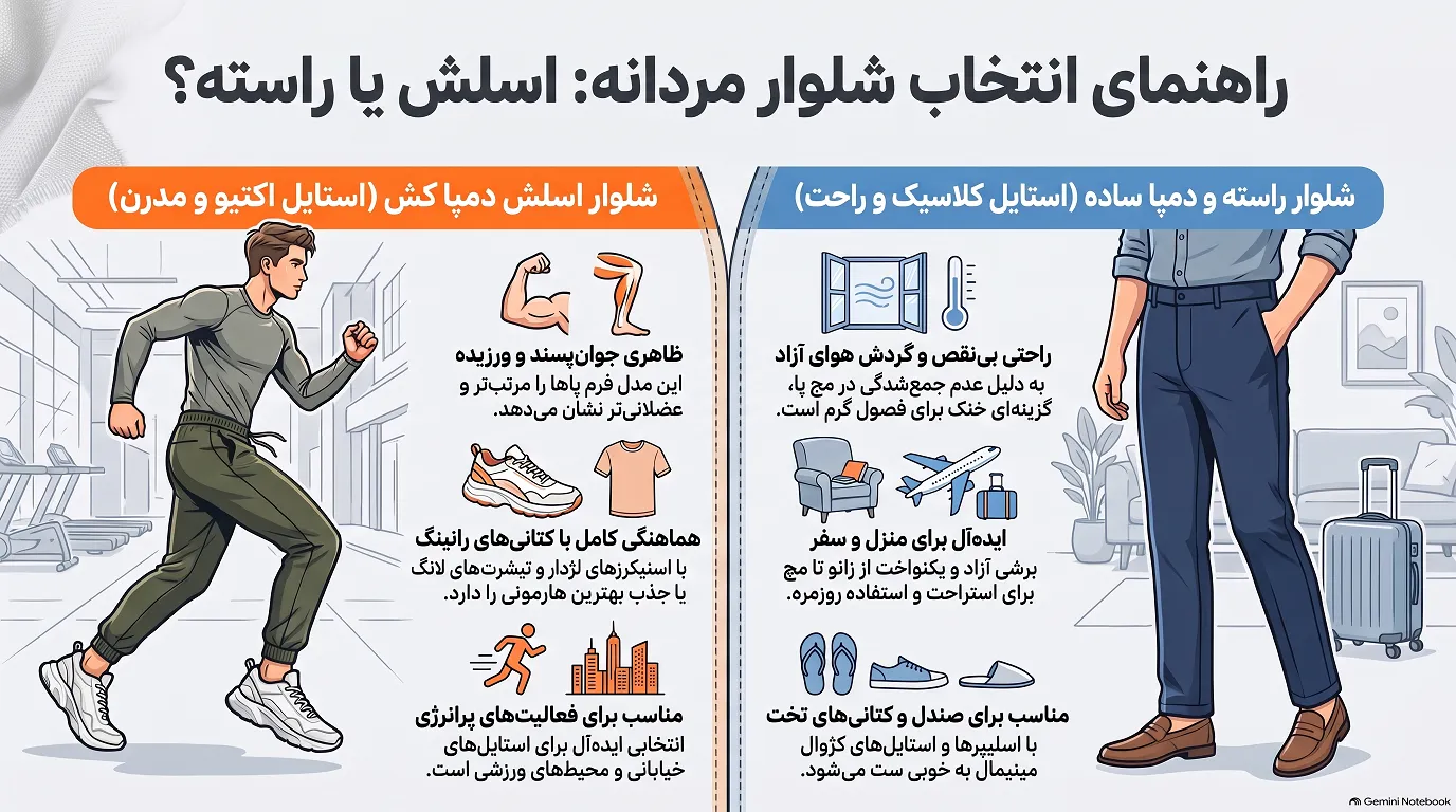 راهنمای انتخاب انواع شلوار مردانه