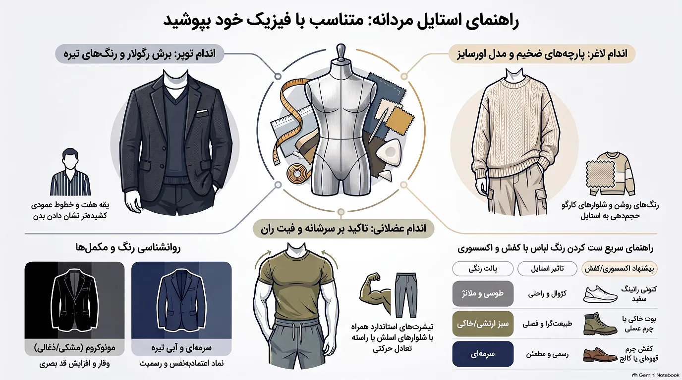 راهنمای استایل مردانه برای اندام مناسب
