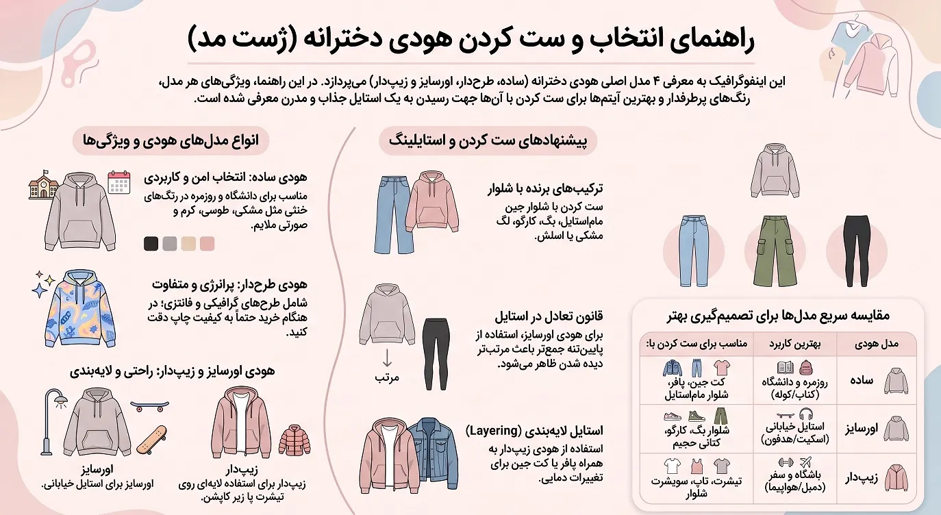 مدل های مختلف هودی دخترانه