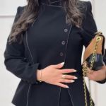 کت شلوار مجلسی مشکی زنانه تیدا
