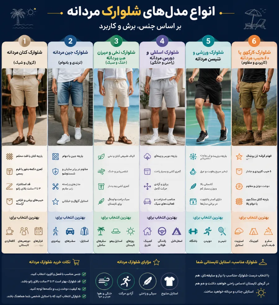 انواع مدلهاس شلوارک مردانه