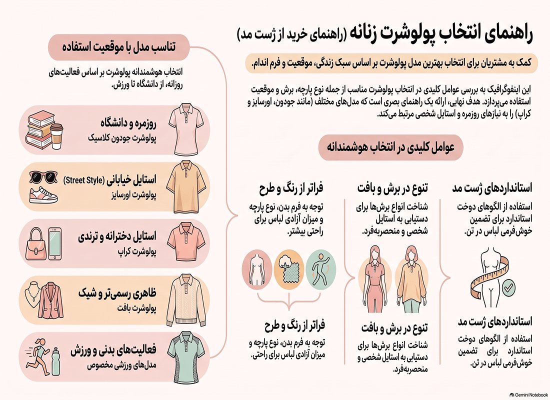 چگونه پولوشرت زنانه مناسب خود را انتخاب کنیم؟
