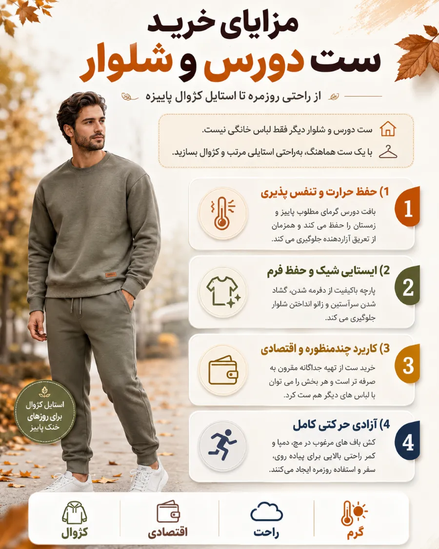 مزارای خرید ست دورس مردانه